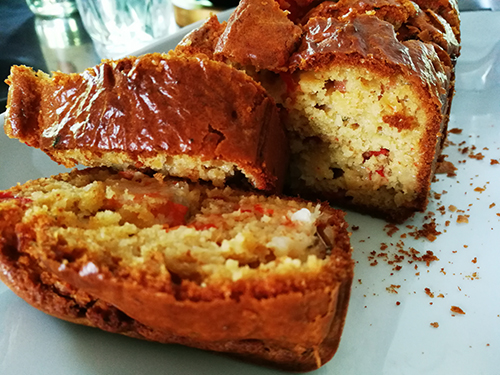 Cake aux crevettes et poivron