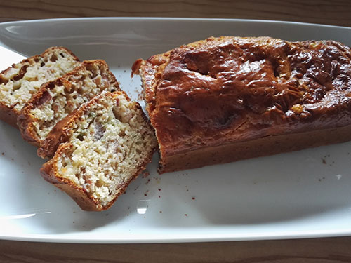 Cake vert au jambon et au parmesan notrebonnefranquette