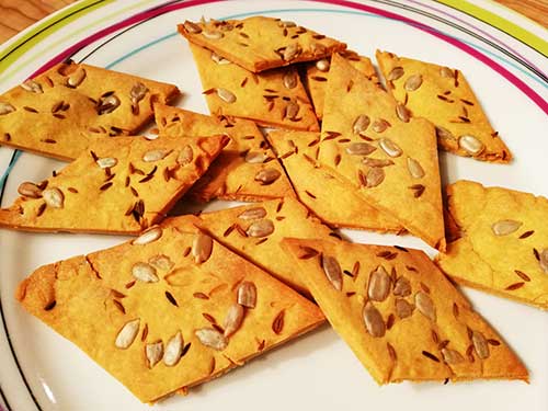Crackers aux graines à la farine de pois chiches notrebonnefranquette