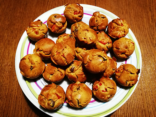 Muffins aux poivrons et aux olives notrebonnefranquette