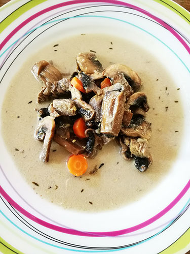 Blanquette de boeuf aux champignons